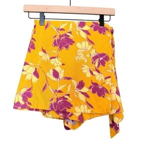 Floral Yellow and Purple Women's Skort